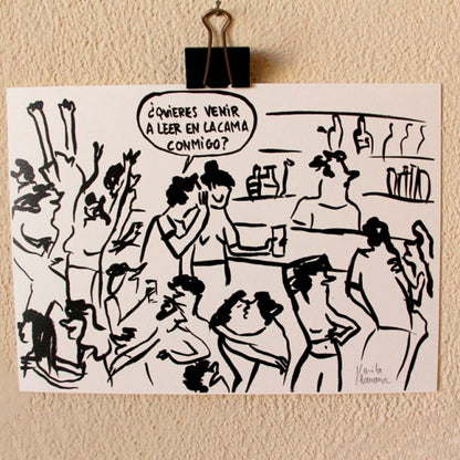 Print de Flavita Banana A4 - "Leer en la cama"