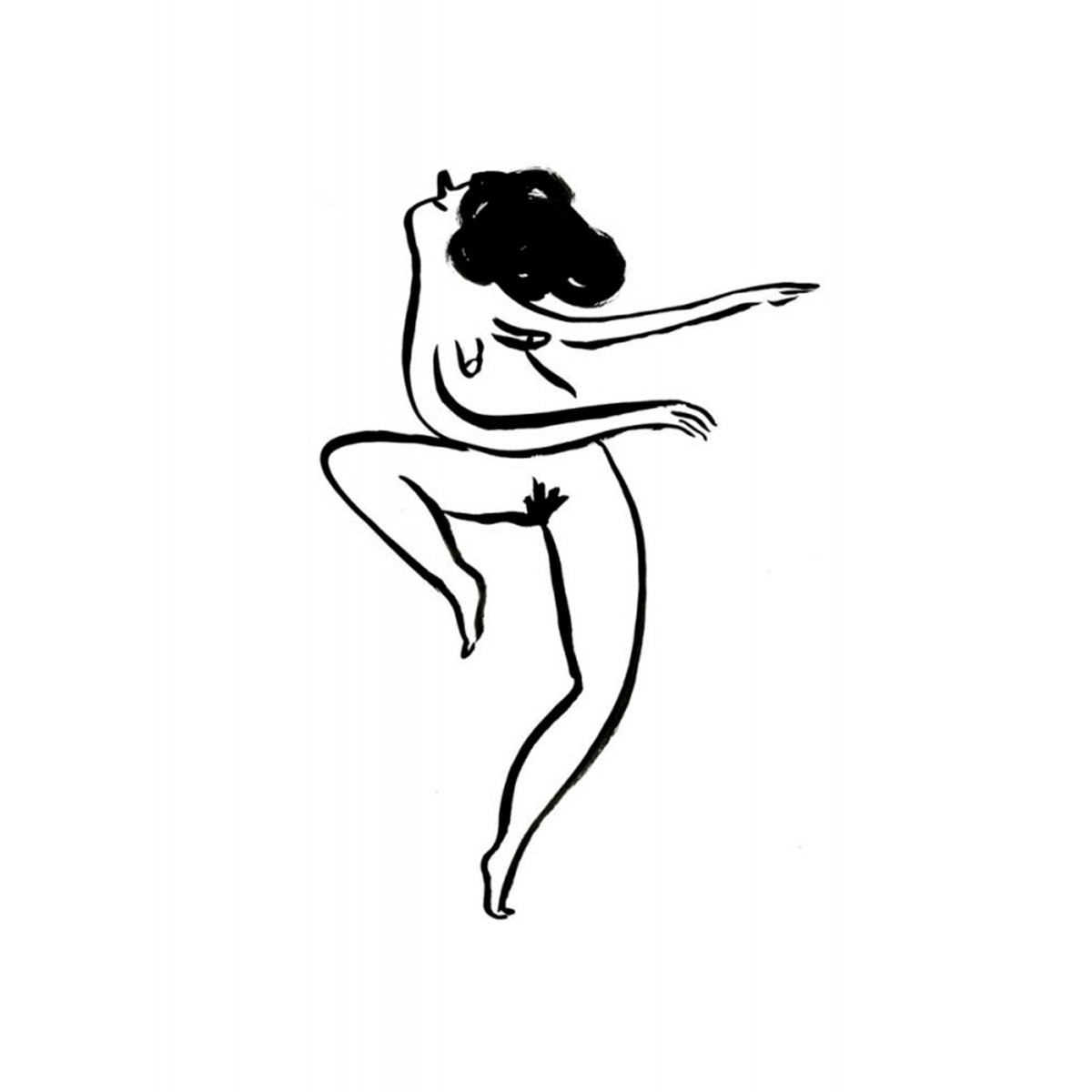 Print de Flavita Banana A4 - "Mujer feliz bailando"