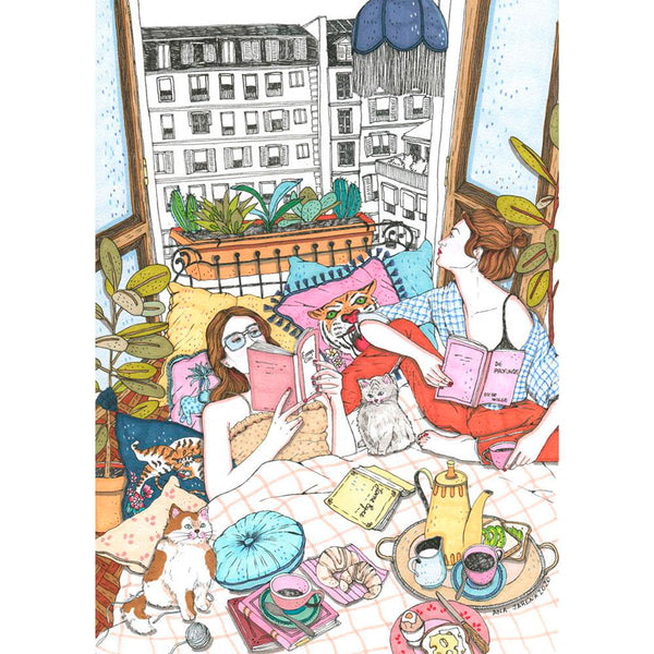 Print de Ana Jarén A4 - "Reading at Home"