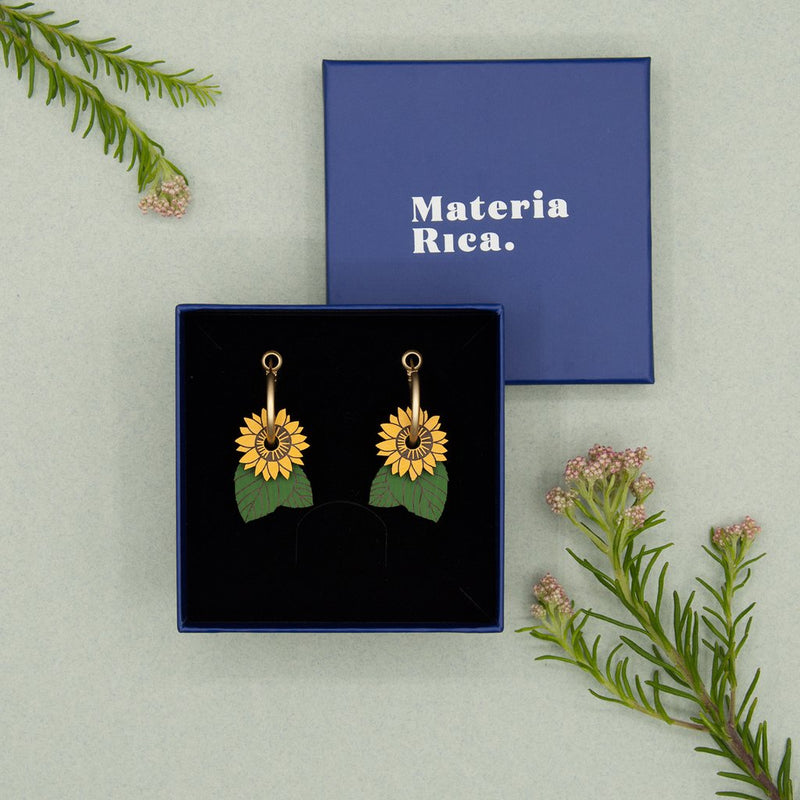 Pendientes Materia Rica - Sunflower Field 🌻