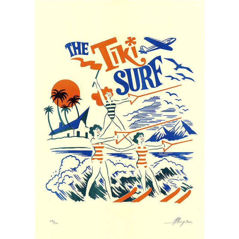 Print de El Marqués A3 - "The Tiki Surf"