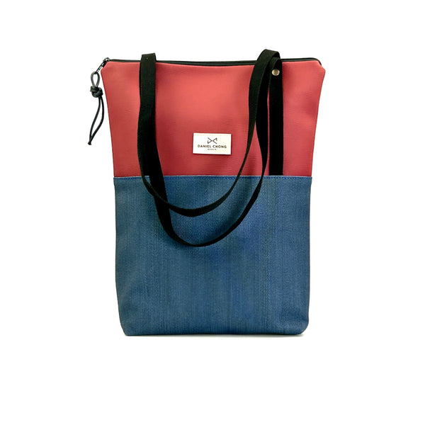 Tote bag impermeable Daniel Chong - Roja y azul