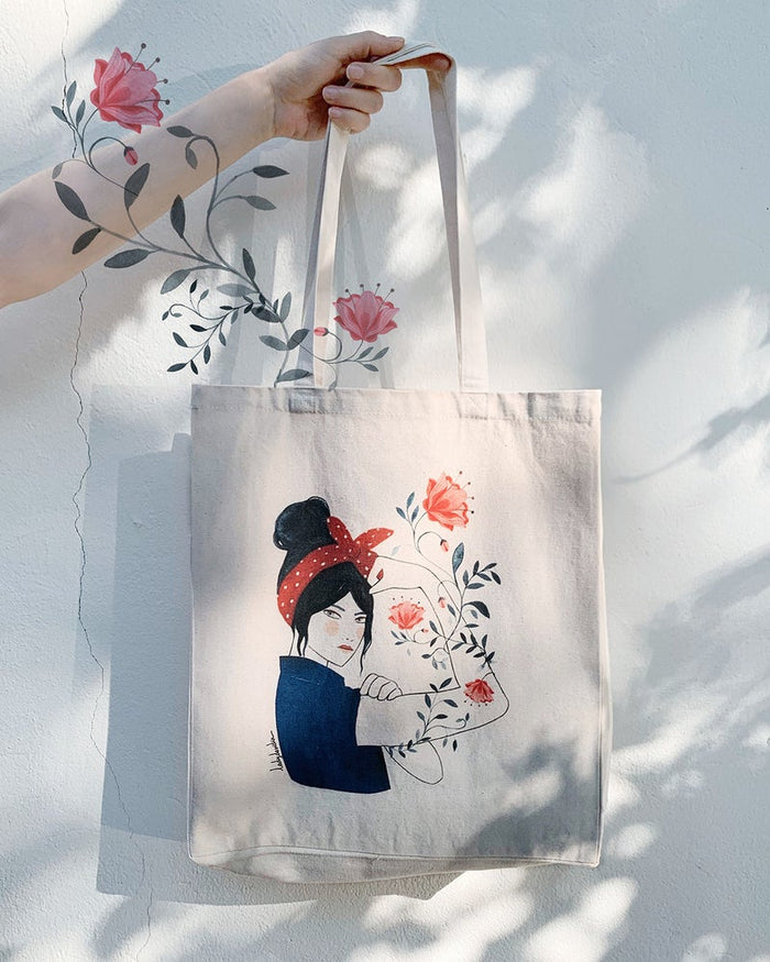 Tote bag - "Bread and Roses" de Lady Desidia
