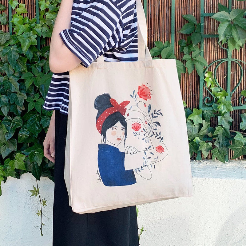 Tote bag - "Bread and Roses" de Lady Desidia