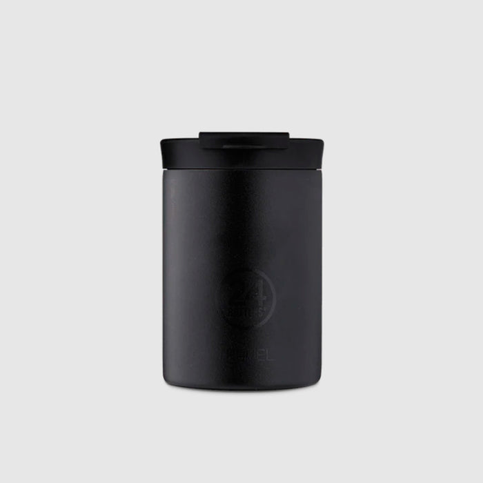 Taza de viaje de acero inoxidable 350 ml 24Bottles - Tuxedo Black