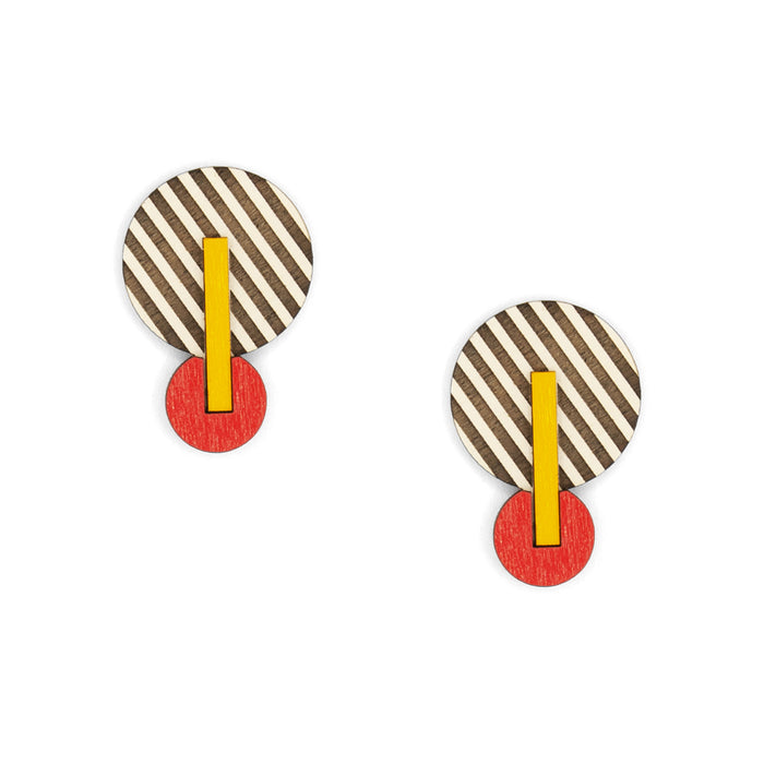 Pendientes Materia Rica - Two circles & a bar